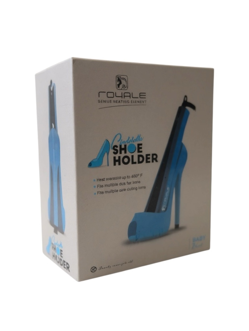 Royale Stiletto Shoe Holder High Heel Flat Iron Stand NIB Pink or Blue